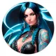 Коврик для мыши Девушка, d.20см KM0796