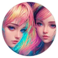 Коврик для мыши Девушки, d.20см KM0797