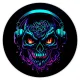 Коврик для мыши Череп в наушниках, d.20см KM0831