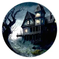 Коврик для мыши Проклятый дом, d.20см KM0834