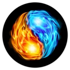 Коврик для мыши Инь-ян, d.20см KM0854