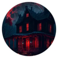 Коврик для мыши Проклятый дом, d.20см KM0883