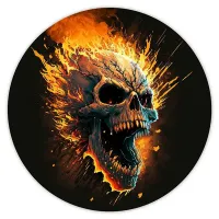 Коврик для мыши Череп, d.20см KM0886