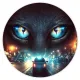 Коврик для мыши Глаза кошки, d.20см KM0891