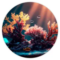 Коврик для мыши Морской мир, d.20см KM0921
