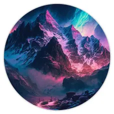 Коврик для мыши Горы, d.20см KM0933