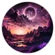 Коврик для мыши Горы, d.20см KM0934
