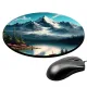 Коврик для мыши Гора и озеро, d.20см KM0939