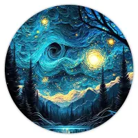 Коврик для мыши Звездная ночь, d.20см KM0942