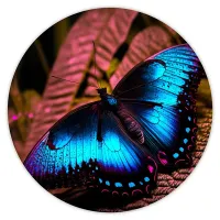 Коврик для мыши Бабочка, d.20см KM0943