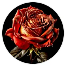 Коврик для мыши Роза, d.20см KM0951