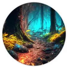 Коврик для мыши Лес, d.20см KM0953