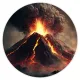 Коврик для мыши Извержение вулкана, d.20см KM0954