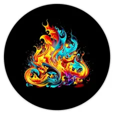 Коврик для мыши Огонь, d.20см KM0964