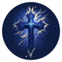 Коврик для мыши Крест, d.20см KM0986