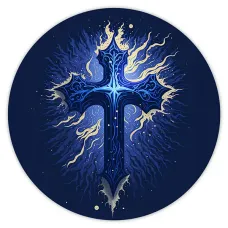 Коврик для мыши Крест, d.20см KM0986