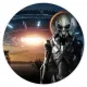 Коврик для мыши Инопланетянин НЛО, d.20см KM1012
