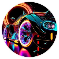 Коврик для мыши Спортивный автомобиль, d.20см KM1013