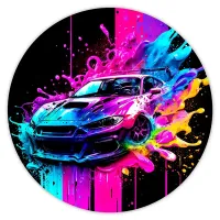 Коврик для мыши Спортивный автомобиль, d.20см KM1015