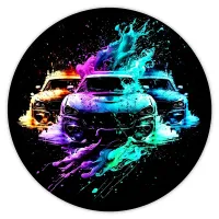 Коврик для мыши Спортивные автомобили, d.20см KM1017