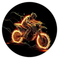 Коврик для мыши Мотоциклист, d.20см KM1020