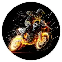 Коврик для мыши Мотоциклист, d.20см KM1022