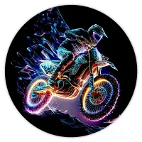Коврик для мыши Мотоциклист, d.20см KM1023