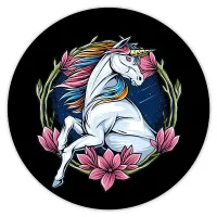 Коврик для мыши Единорог, d.20см KM1027