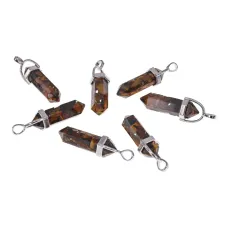 Подвеска-маятник для биолокации, 40х13мм, тигровый глаз BJK344-04