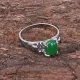 Кольцо с нефритом, размер 9 KL423-19