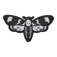 Нашивка Скелет-бабочка, 11х5,5см NS072