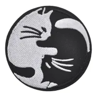 Нашивка Кошки Инь и Янь, d.6,5см NS076