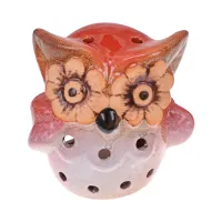 Аромакурительница (подсвечник) Сова, керамика, ручная роспись, 10х9х7 см PBK082
