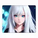 Коврик для мыши 22х18см Аниме девушка KMP218