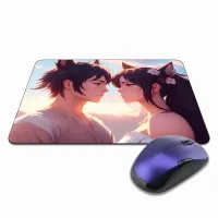 Коврик для мыши 22х18см Аниме пара KMP223