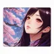 Коврик для мыши 22х18см Аниме девушка и сакура KMP251