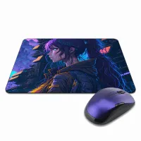 Коврик для мыши 22х18см Киберпанк аниме девушка KMP271