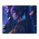 Коврик для мыши 22х18см Киберпанк аниме девушка KMP271