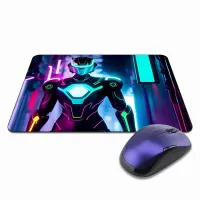 Коврик для мыши 22х18см Киберпанк девушка в броне KMP276