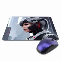 Коврик для мыши 22х18см Киберпанк девушка KMP279