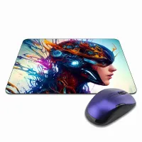 Коврик для мыши 22х18см Киберпанк девушка KMP283