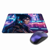 Коврик для мыши 22х18см Киберпанк девушка KMP286