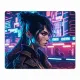 Коврик для мыши 22х18см Киберпанк девушка KMP286