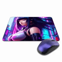 Коврик для мыши 22х18см Киберпанк девушка KMP293