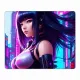 Коврик для мыши 22х18см Киберпанк девушка KMP293