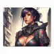 Коврик для мыши 22х18см Киберпанк девушка KMP298