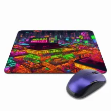 Коврик для мыши 22х18см Киберпанк неон улица KMP299