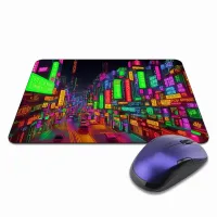 Коврик для мыши 22х18см Киберпанк неон улица KMP300