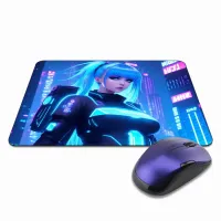 Коврик для мыши 22х18см Киберпанк девушка KMP302