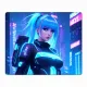 Коврик для мыши 22х18см Киберпанк девушка KMP302